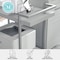 Martha Stewart Liam 2-Tier Gray Mobile Office Storage and Printer Cart w/Brushed Nickel Frame NAN-JH-17107-GY-MS - alternate 3